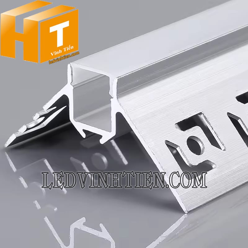 Thanh định hình nhôm gắn âm góc giấu viền