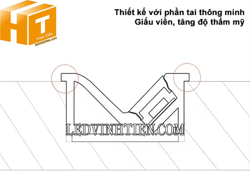 Thanh nhôm định hình lắp âm giá rẻ