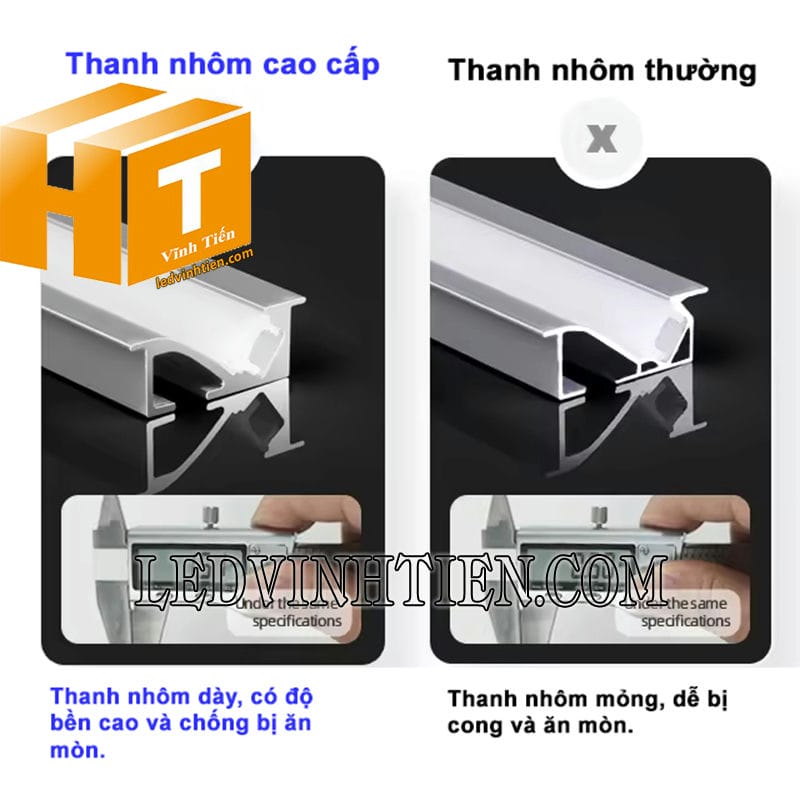 Thanh profile nhôm định hình hắt chân tường cao cấp