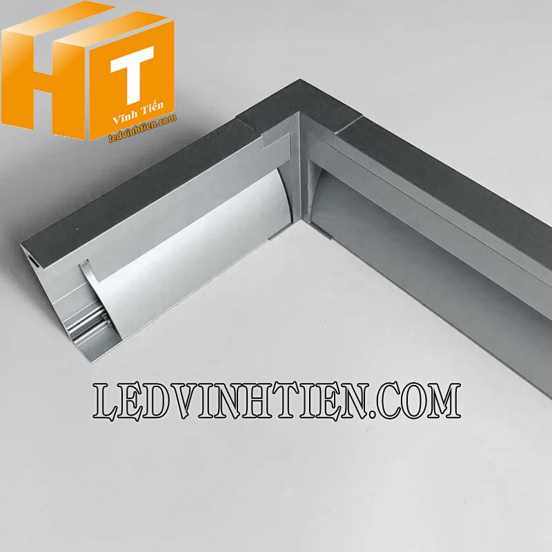 Thanh profile nhôm hắt chân tường 80x16mm loại tốt