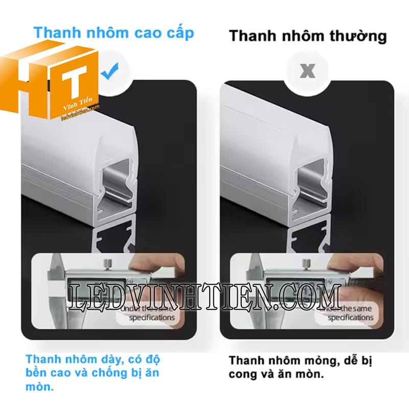 Thanh nhôm định hình kẹp viền kính cao cấp