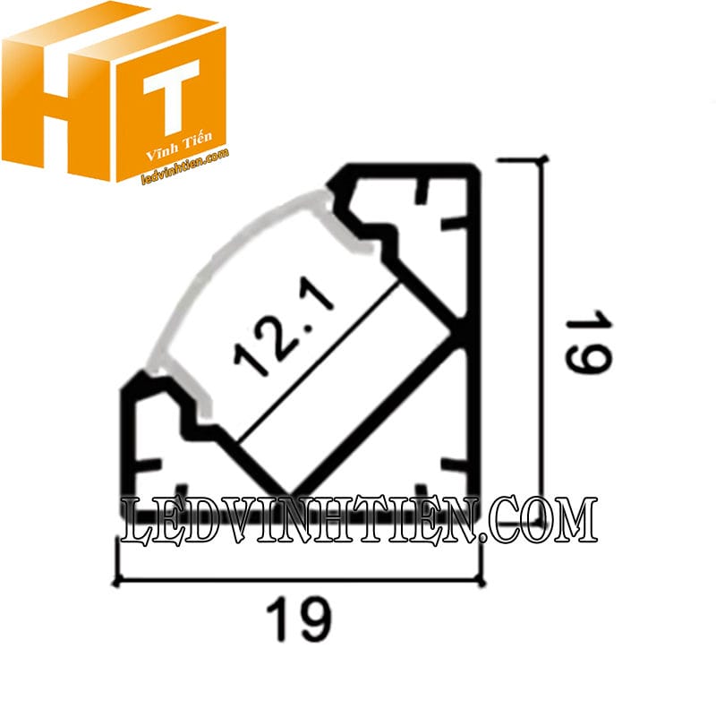 Thanh nhôm góc V định hình 19x19mm giá rẻ