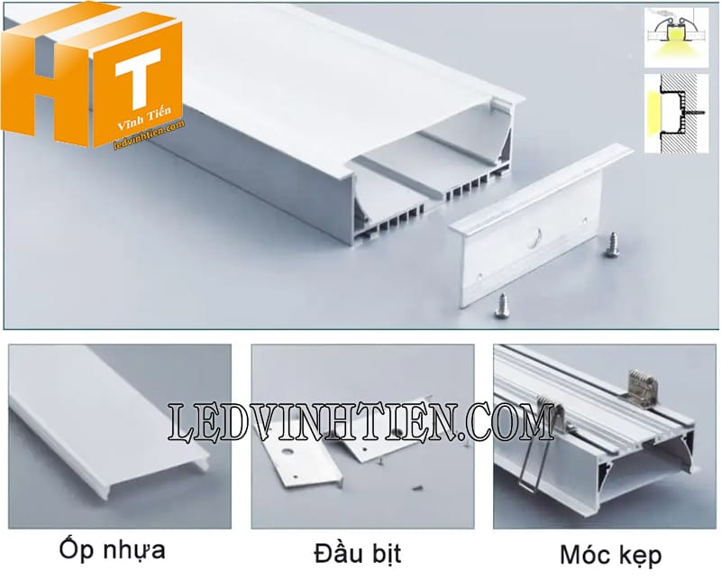 Bộ thanh định hình nhôm YW 116x40mm