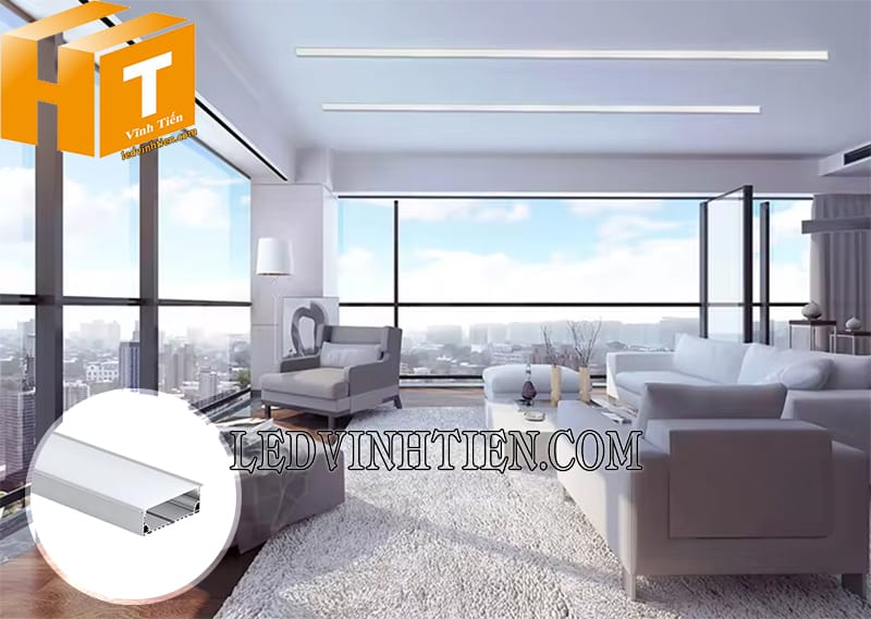 Thanh định hình nhôm âm tường trang trí nội thất