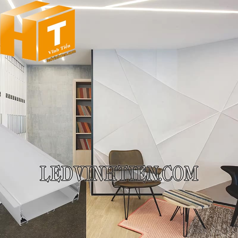 Thanh định hình nhôm chữ YW gắn âm 116x40mm