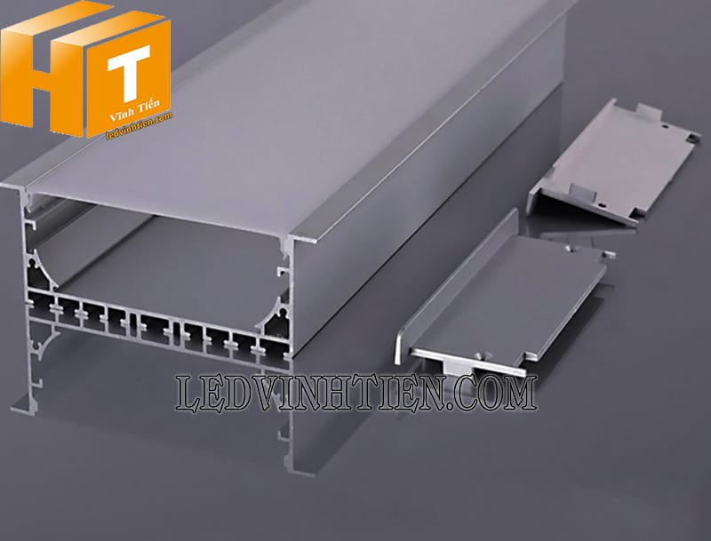 Thanh định hình nhôm chữ YW lắp âm 116x40mm