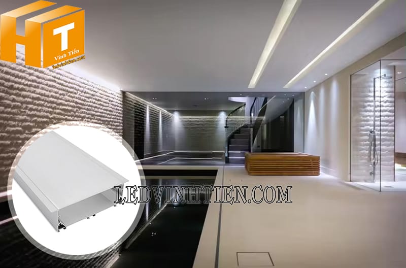 Thanh nhôm định hình gắn âm trần 116x40mm giá rẻ