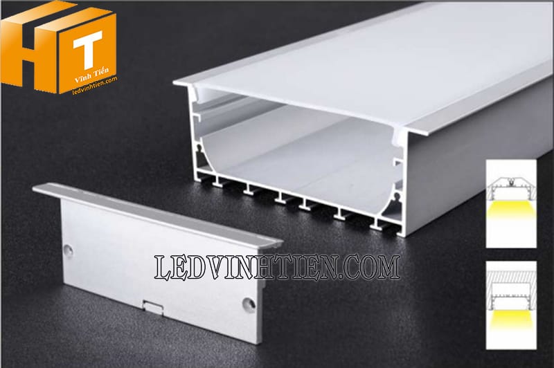 Thanh nhôm profile lắp âm 116x40mm
