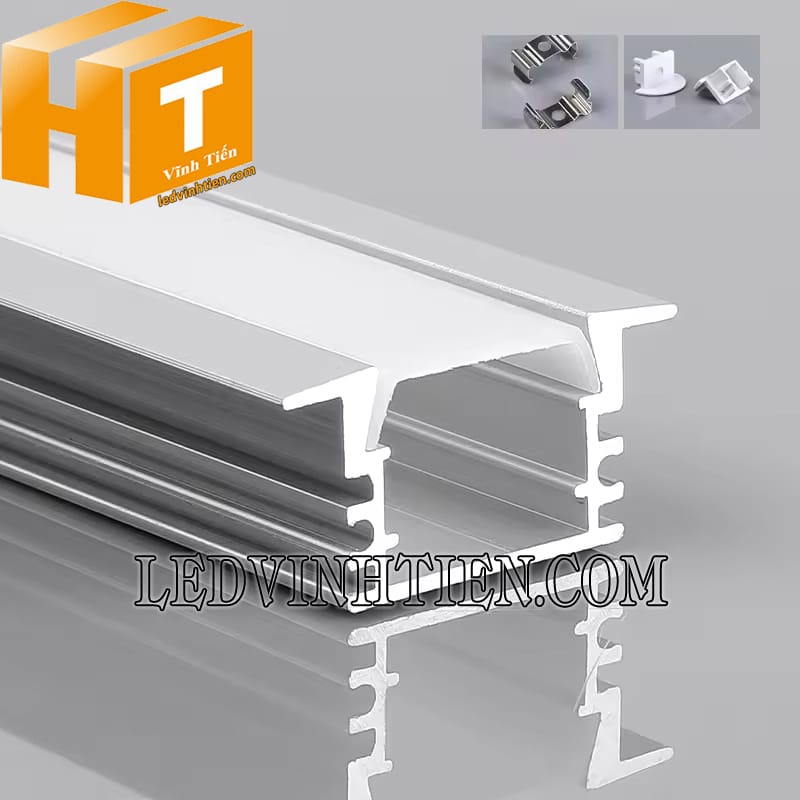 Thanh nhôm định hình YW âm tường 25x12mm