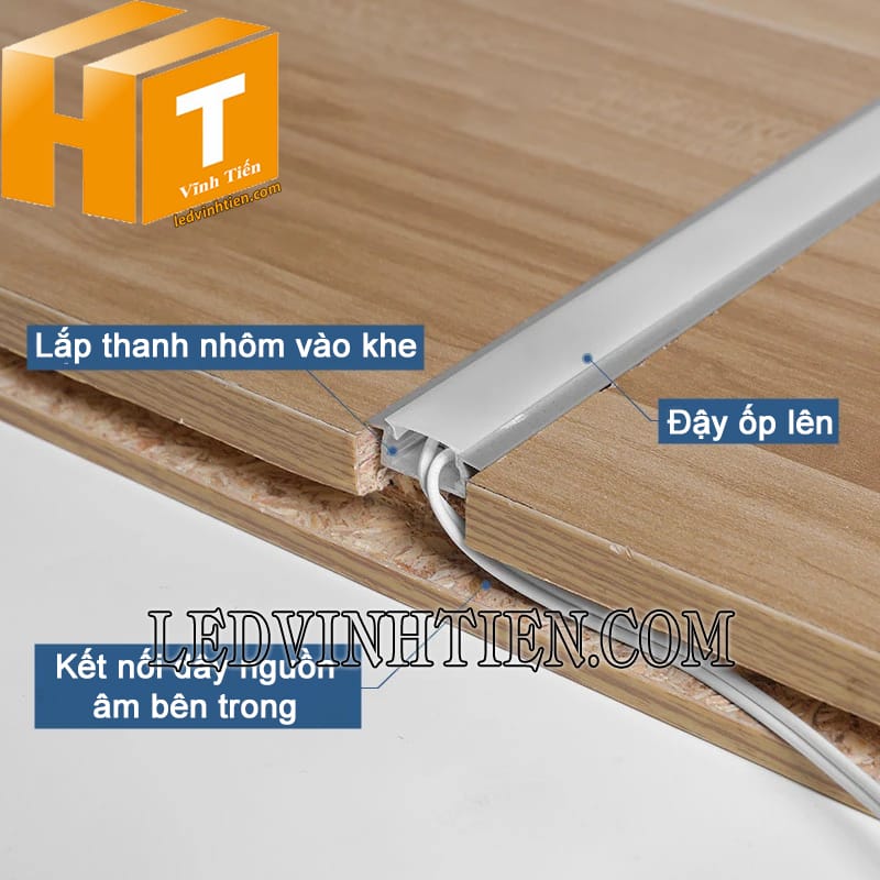 Thanh nhôm profile định hình âm tường