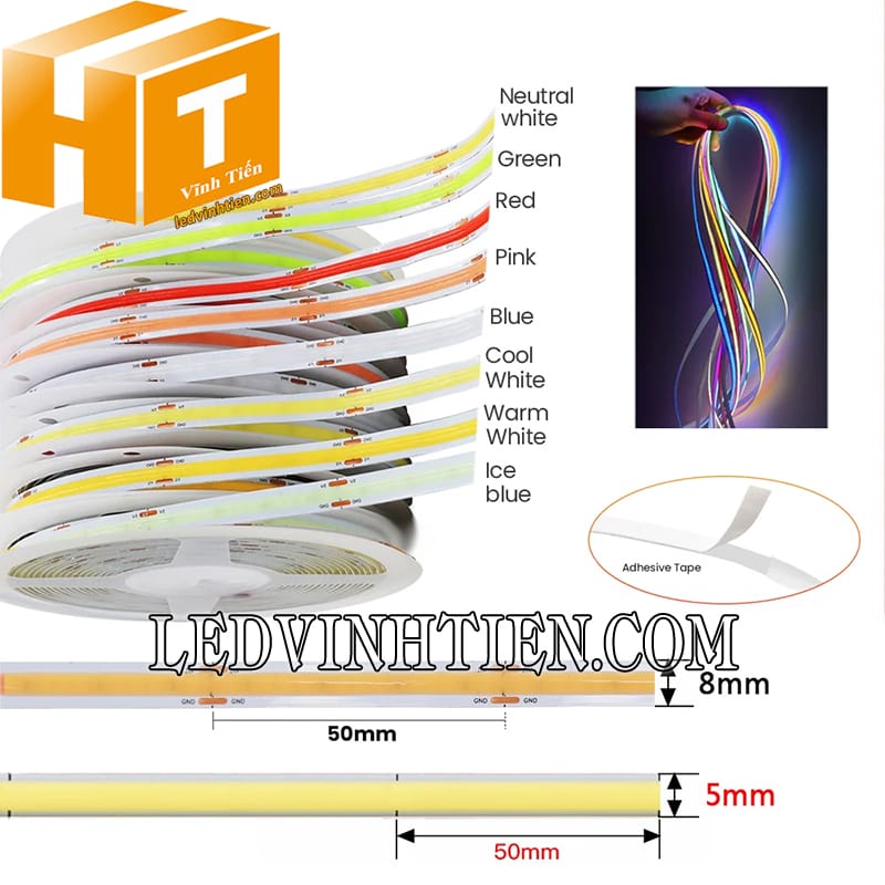 Led dây COB dùng cho thanh nhôm profile