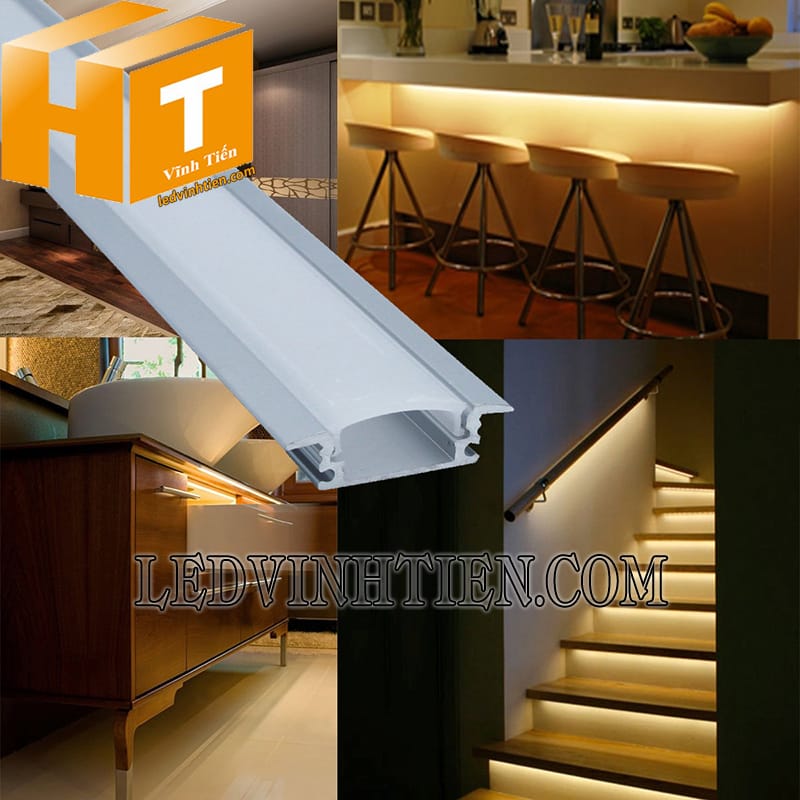 Thanh nhôm định hình led trang trí cầu thang