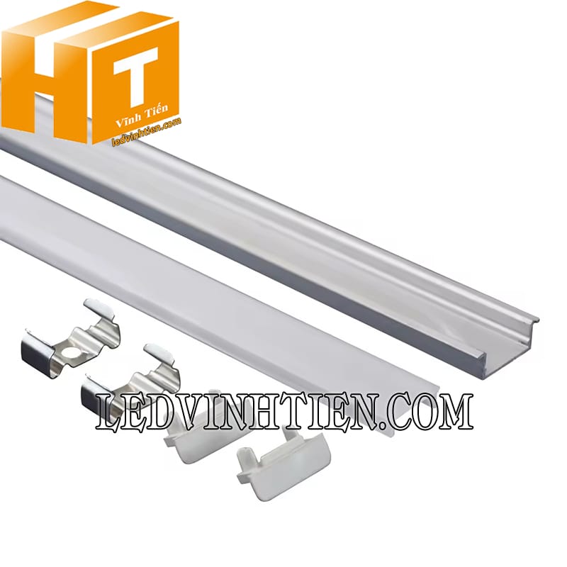 Bộ thanh nhôm định hình chữ YW gắn âm 30x10mm