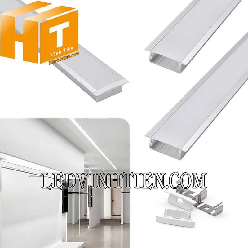 Thanh nhôm định hình chữ YW gắn âm 30x10mm