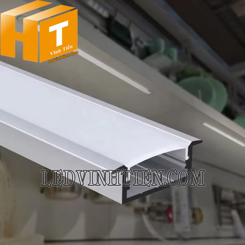 Thanh nhôm profile chữ YW âm 30x10mm