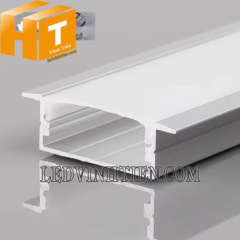 Thanh nhôm profile chữ YW âm tường 30x10mm