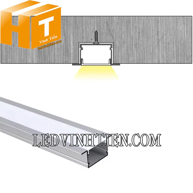 Thanh nhôm định hình YW 44x20mm âm tường