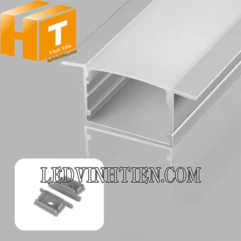Thanh nhôm định hình YW 44x20mm lắp âm
