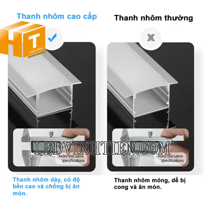 Thanh nhôm định hình YW 44x20mm