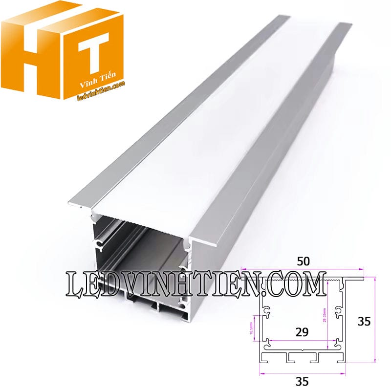 Thanh định hình YW âm tường 50x35mm