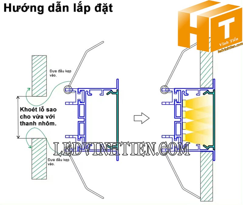 Hướng dẫn lắp đặt thanh nhôm định hình âm trần