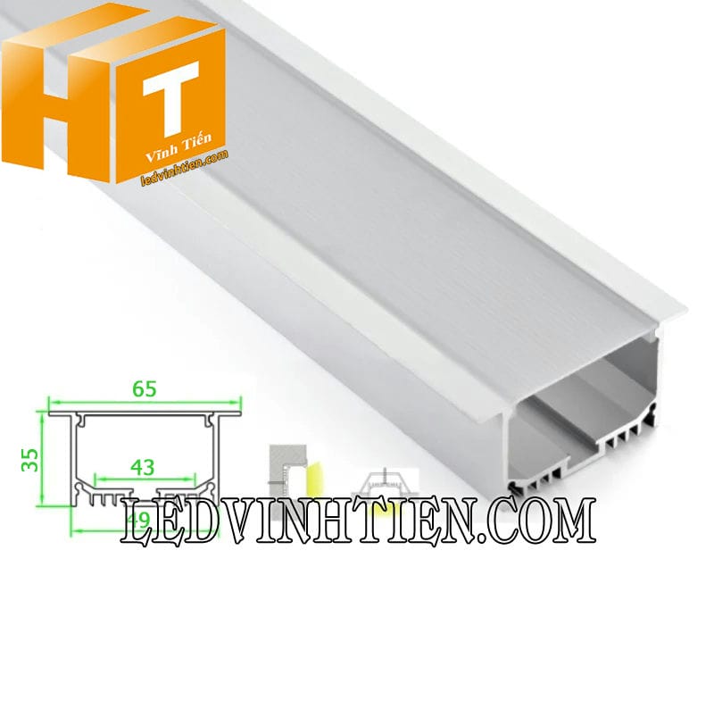 Thanh nhôm profile định hình 50x25mm