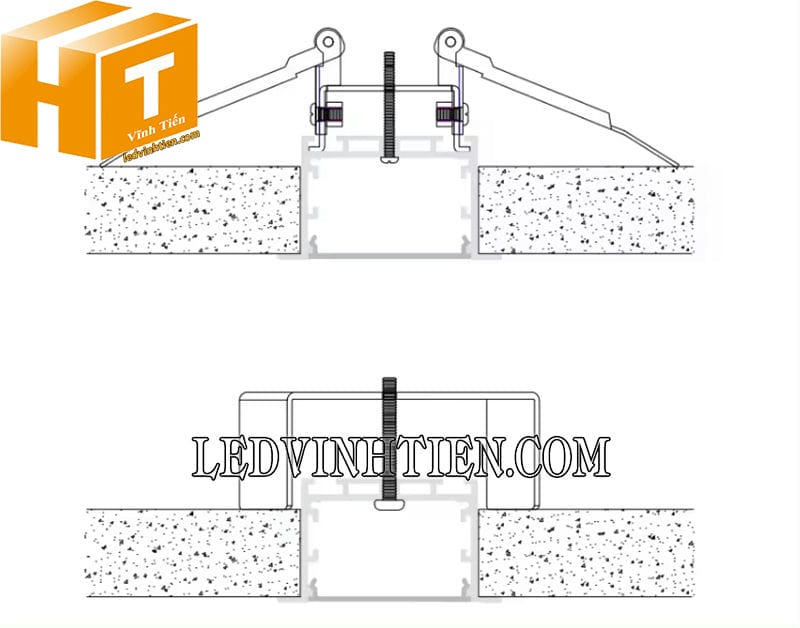 Thanh nhôm profile YW âm trần