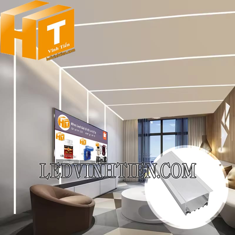 Thanh profile nhôm chữ YW 76x35mm