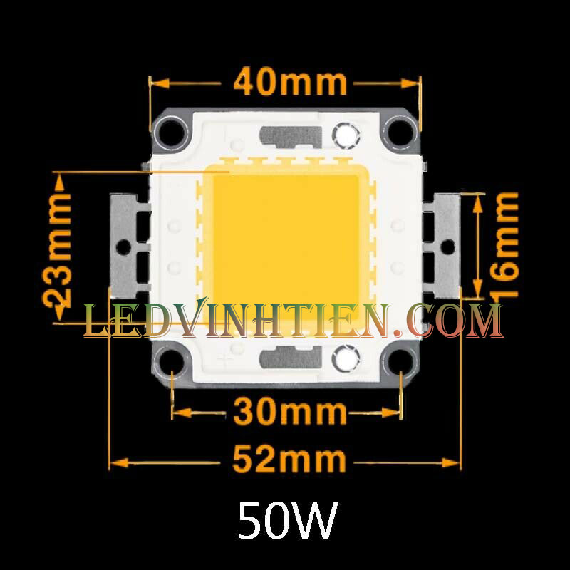Tim đèn pha 50W màu vàng loại tốt, giá rẻ, chất lượng, ledvinhtien.com