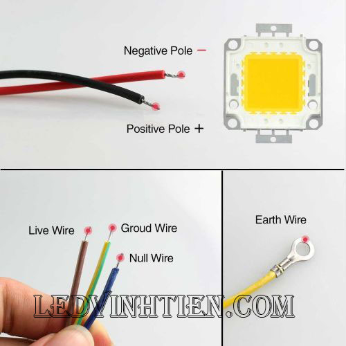 Tim đèn pha 50W xanh lá loại tốt, giá rẻ, chất lượng, Ledvinhtien.com