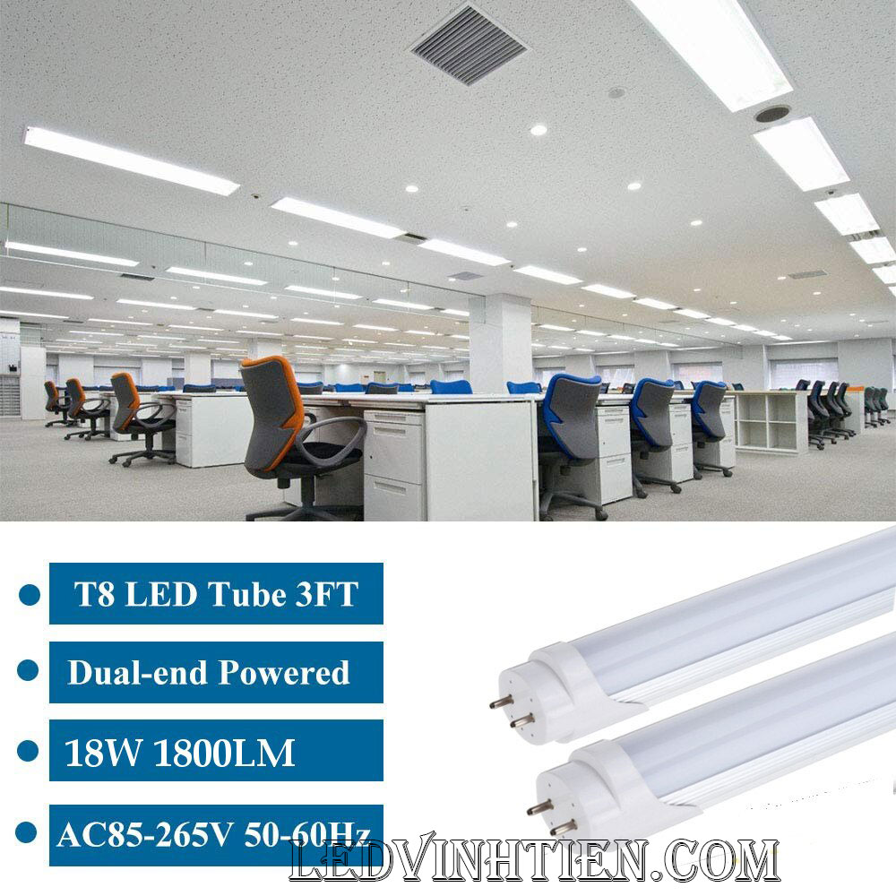 Tuýp led 20W nhôm tản nhiệt loại tốt, giá rẻ, chất lượng, dùng chiếu sáng nội thất