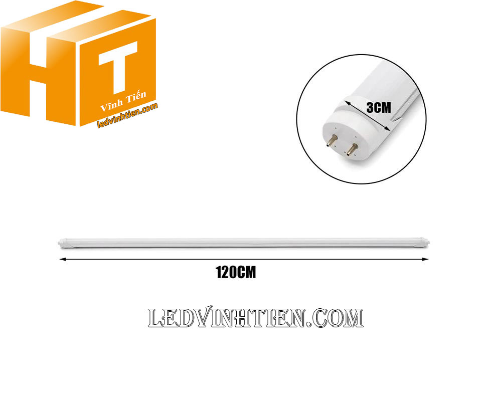 Tuýp led 30W nhôm tản nhiệt loại tốt, giá rẻ, Ledvinhtien.com