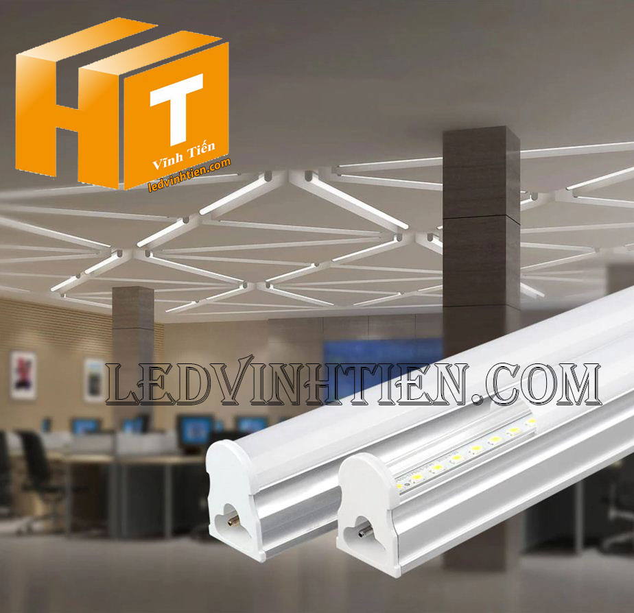 Bóng Đèn tuýp led T5 18W 1m2 liền máng loại tốt, giá rẻ, chất lượng, dùng chiếu sáng nội thất