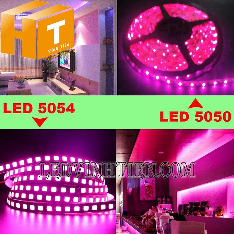 Led dây dùng điện 12V ánh sáng màu hồng