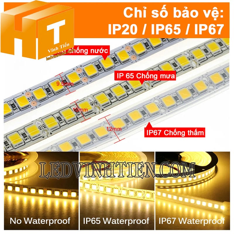 Led dây 5m 12V màu vàng cao cấp