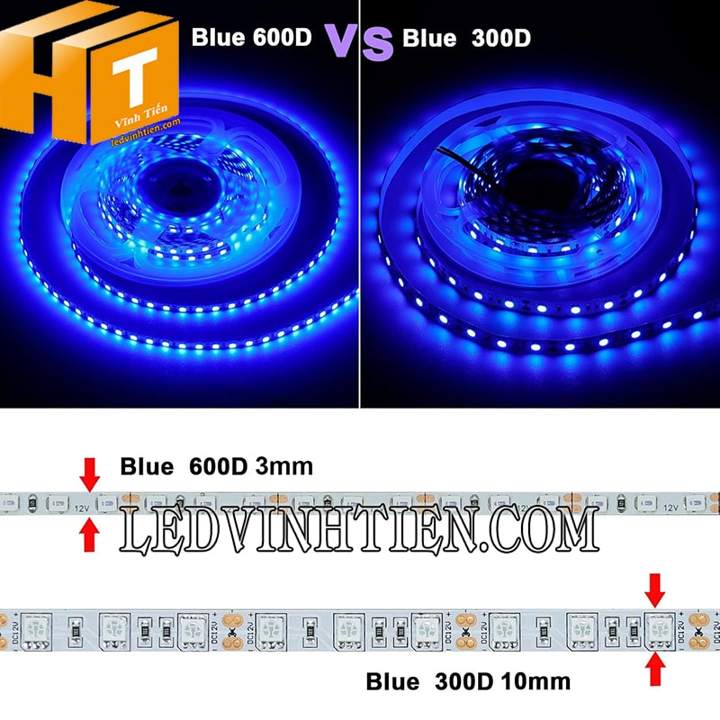 Dây đèn led 12V màu xanh dương siêu sáng