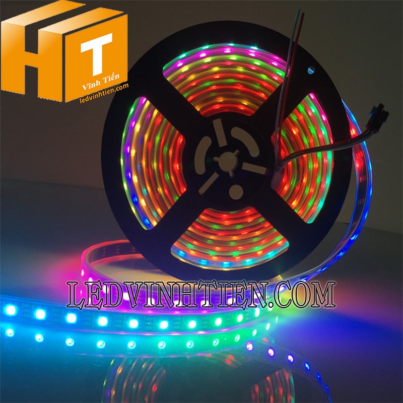 Led dây dán IC 2815 full color bọc nhựa