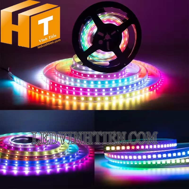 Led dây dán full màu 2815 bọc nhựa