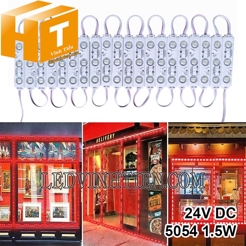 Đèn led hắt 3 mắt 24V 5054 màu đỏ