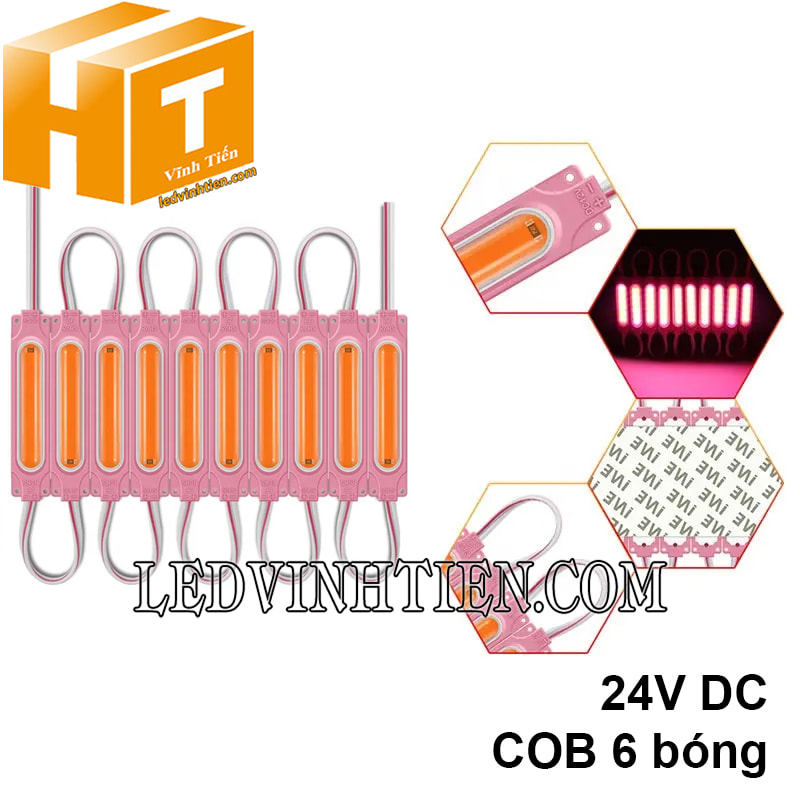 Led hắt COB 24V màu hồng