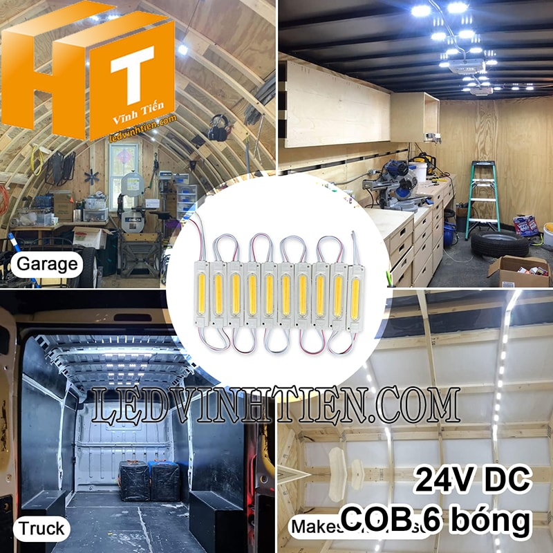 Led module 6 bóng COB màu trắng