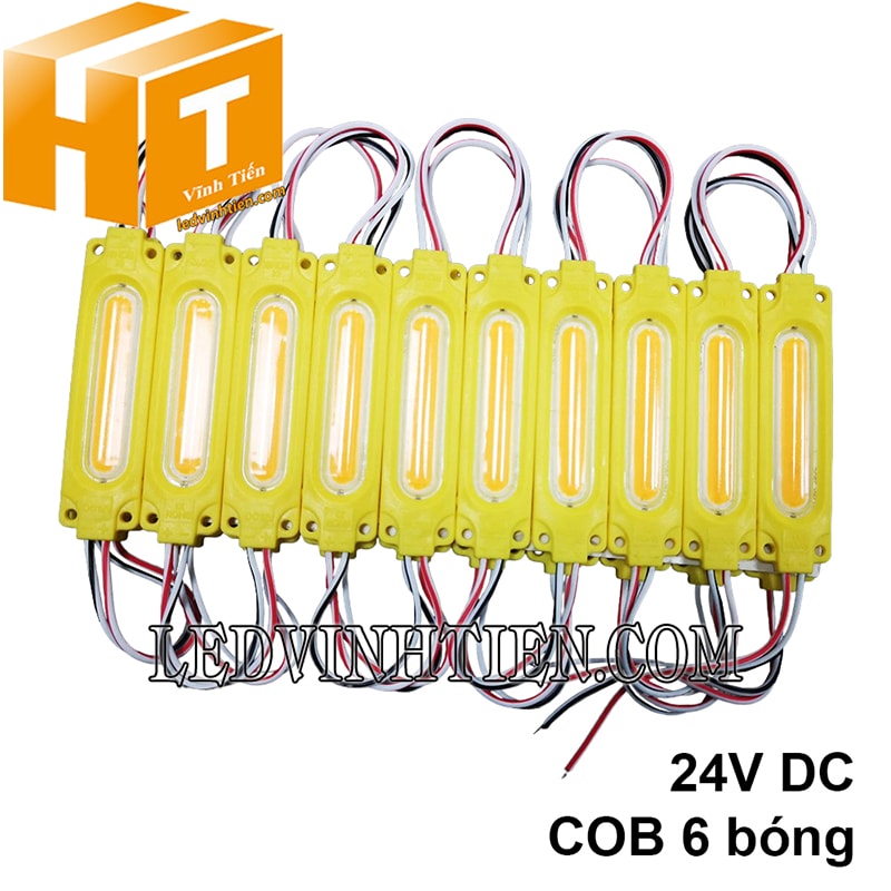 Đèn led hắt COB 6 bóng màu vàng