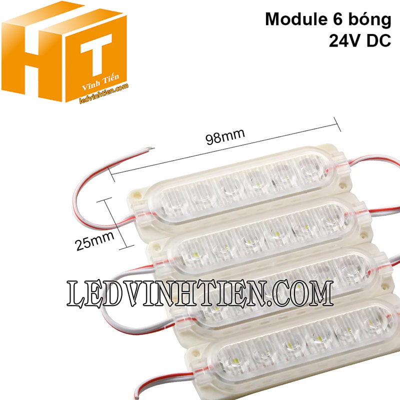 Led module 24V 6 bóng màu trắng