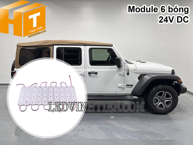 Led module 6 bóng 24V trang trí xe