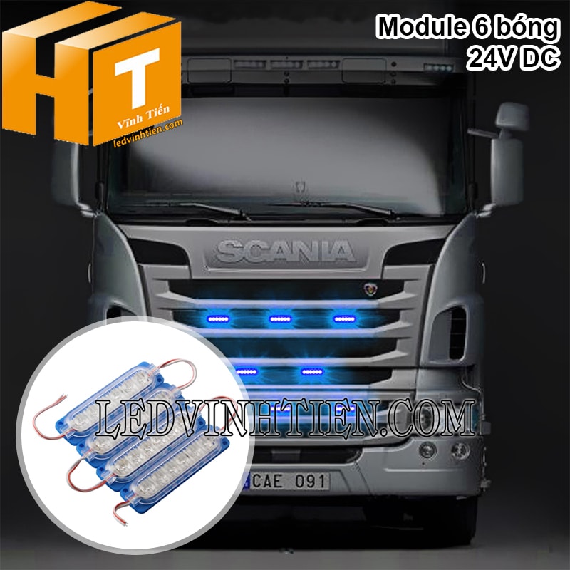 Đèn led hắt 6 bóng ánh sáng xanh dương