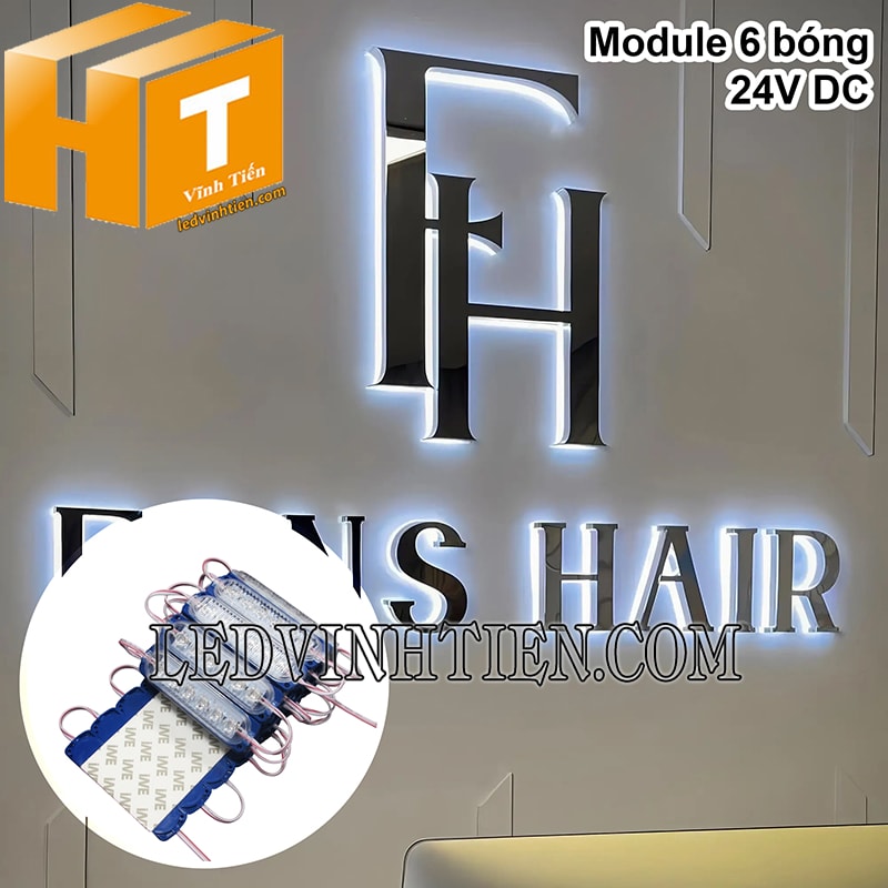 Đèn led module 6 bóng ánh sáng xanh dương