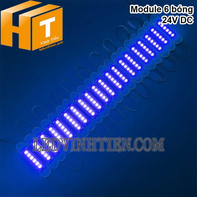 Led hắt module 6 bóng màu xanh dương
