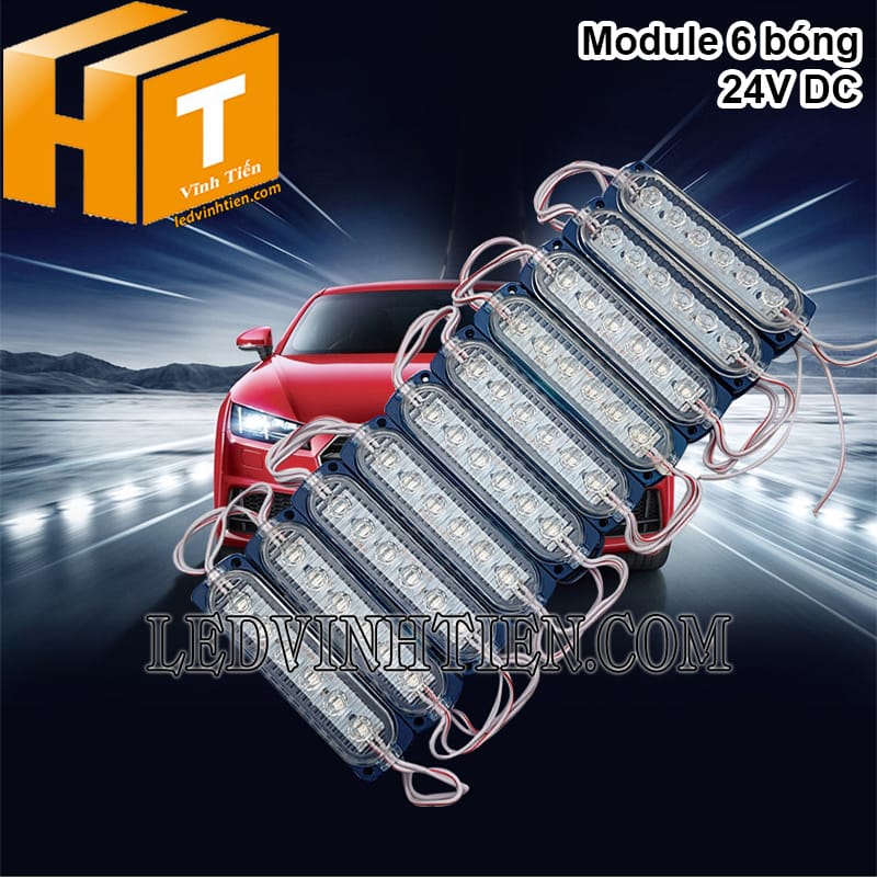 Led hắt module 6 bóng xanh dương