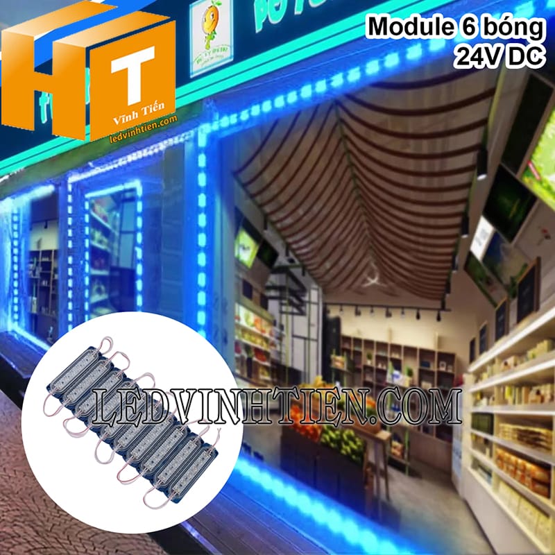 Led module màu xanh dương 6 bóng