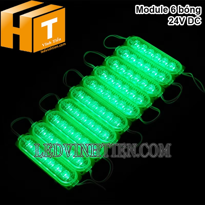 Led hắt 6 bóng 24V xanh lá
